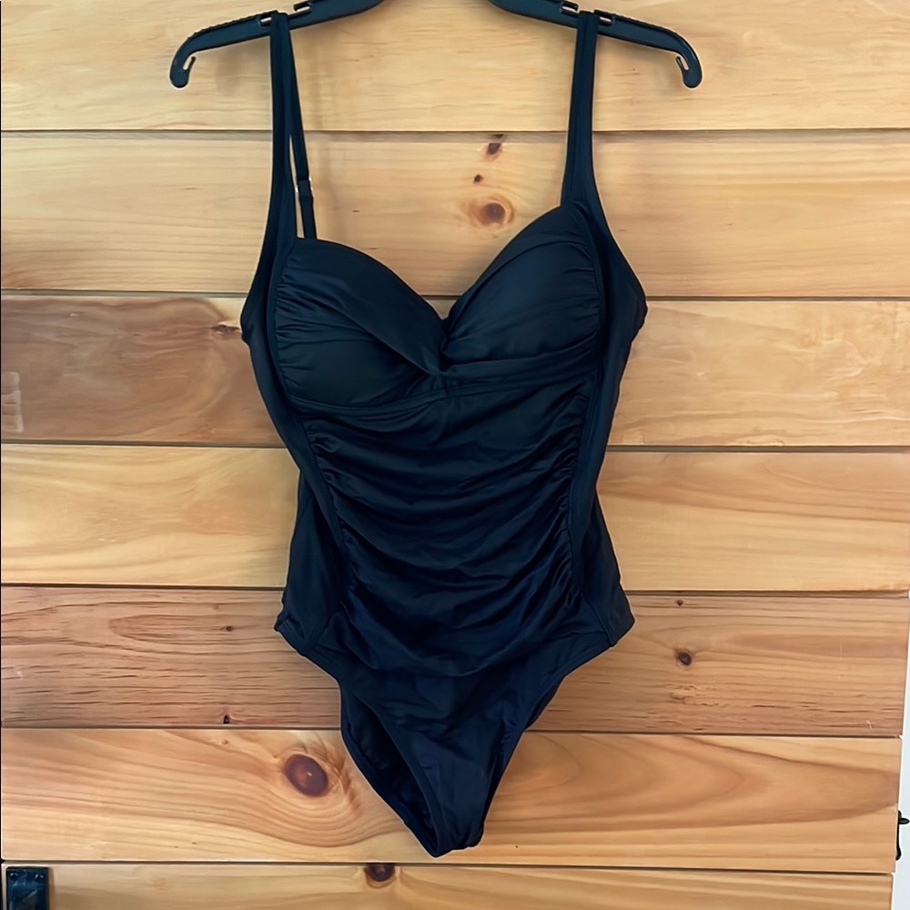 Liz Claiborne Black One Piece Swimsuit